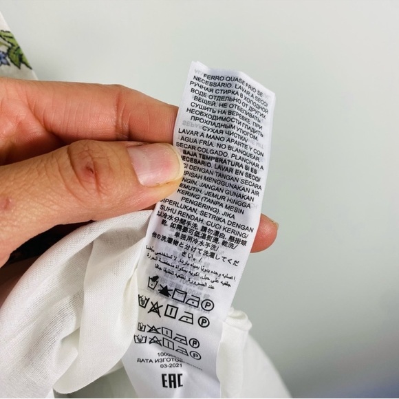 Tory Burch Garden Printed Shirtdress Green Size Medium - Picture 3 of 7